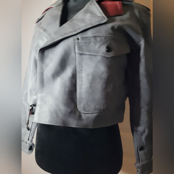 ALEEZA PARIS Brett Lamb Skin Leather Jacket. Sz S. NWT - Picture 4 of 15